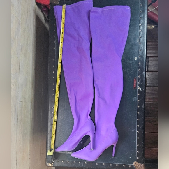 purple thigh boots over the knee boots - Picture 10 of 16